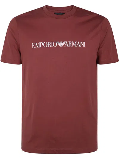 Emporio Armani T-shirt Clothing In Brown