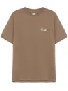 Emporio Armani Shitake Flower Peace T-shirt In Brown