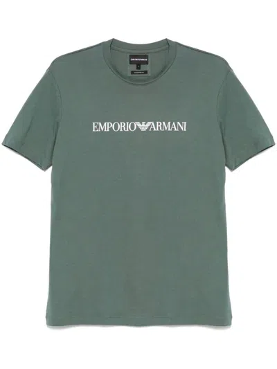 Emporio Armani Men's Cotton T-shirt In Green