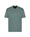 Emporio Armani Green Logo Embroidery T-shirt In Green