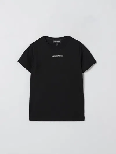 EMPORIO ARMANI T-SHIRT EMPORIO ARMANI KIDS COLOR BLACK,H41018002