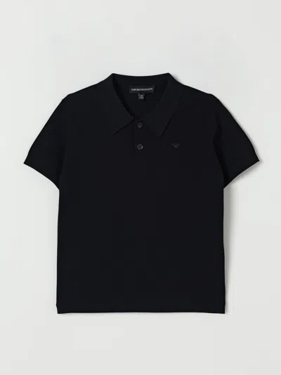 EMPORIO ARMANI POLO SHIRT EMPORIO ARMANI KIDS COLOR BLUE,H39707009
