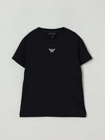 EMPORIO ARMANI T-SHIRT EMPORIO ARMANI KIDS COLOR NAVY,422596045