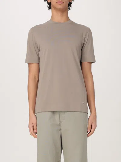 Emporio Armani T-shirt  Men Color Beige In Brown