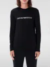 Emporio Armani Logo-print Crew-neck Sweatshirt In Schwarz