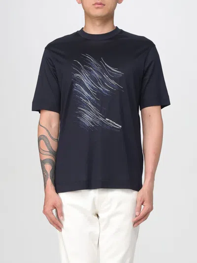 Emporio Armani T-shirt  Men Color Blue