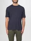 Emporio Armani Logo-embroidered Crew-neck T-shirt In Blue
