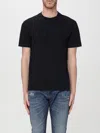 Emporio Armani Logo-embroidered Cotton Blend T-shirt In Blue