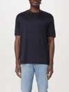 Emporio Armani Cotton Eagle T-shirt In Blau