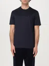 Emporio Armani Crew Neck Modal Blend Short Sleeve Top In Blau