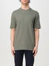 Emporio Armani Striped T-shirt In Green