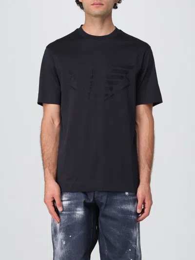 Emporio Armani T-shirt  Men Color Navy In Black