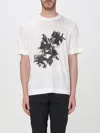 Emporio Armani Asv Lyocell-blend Jersey T-shirt With Print And Floral Embroidery In White
