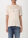Emporio Armani Short-sleeved T-shirt In Yellow Cream