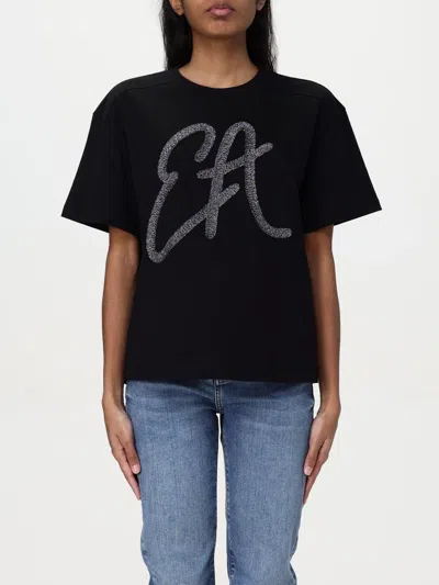 EMPORIO ARMANI T-SHIRT EMPORIO ARMANI WOMAN COLOR BLACK,G55056002