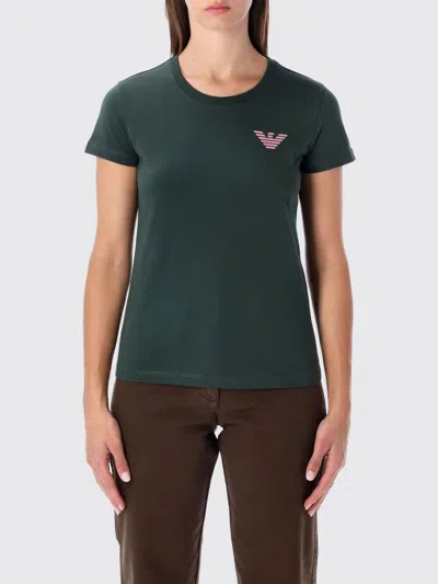 EMPORIO ARMANI T-SHIRT EMPORIO ARMANI WOMAN COLOR GREEN,H51097012