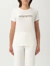 Emporio Armani White Cotton T-shirts And Polos