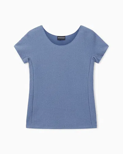 Emporio Armani T-shirt En Jersey Effet Gaufré