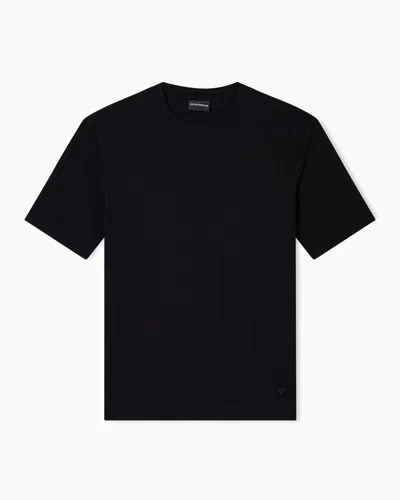 Emporio Armani T-shirt En Jersey Jacquard Asv