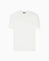 Emporio Armani Cotton Crew Neck Shirt In Snow White