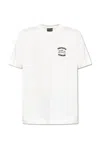 Emporio Armani Asv Jersey T-shirt With ‘let The Sea Set You Free' Embroidery In White