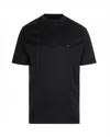Emporio Armani Crew Neck Modal Blend Short Sleeve Top In Black