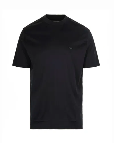 EMPORIO ARMANI NAVY BLUE CREW NECK T-SHIRT