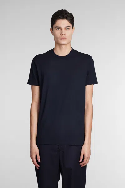 Emporio Armani T-shirt In Blue Viscose