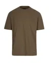 Emporio Armani Embroidered-plaque T-shirt In Green
