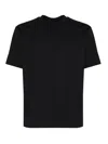 Emporio Armani Blend Cotton Crewneck T-shirt In Black