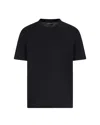 Emporio Armani Short Sleeve Textured Wool Crewneck Sweater