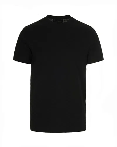 Emporio Armani T-shirt In Jersey Nera In Black