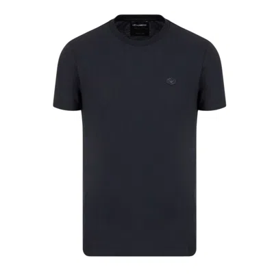 Emporio Armani Logo Cotton T-shirt In Blue