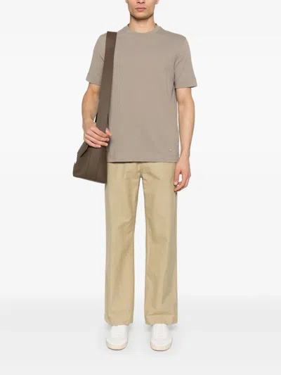 Emporio Armani T-shirt Man In Marrone