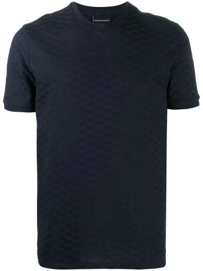 Emporio Armani T-shirt In Navy Blue