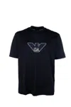 Emporio Armani Crew Neck Logo T-shirt In Navy Dis 2embro