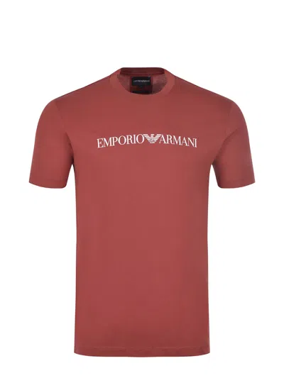 Emporio Armani T-shirt In Brown
