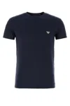 Emporio Armani Official Store Asv T-shirt Aus Jersey-lyocell-mischung Mit Zweifarbigem Mikroadler