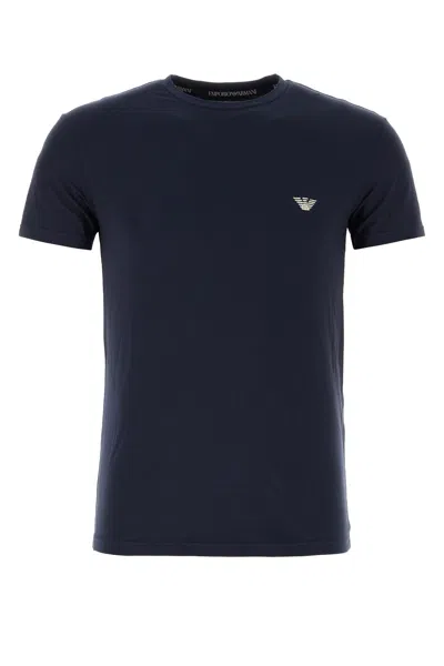 Emporio Armani T-shirt-m Nd  Male In Blue
