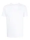 Emporio Armani White Logo Embroidery T-shirt In White