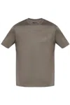 Emporio Armani Eagle-logo Crew-neck T-shirt In Gray