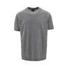 Emporio Armani Logo Collar Asv Lyocell-blend T-shirt In Grey