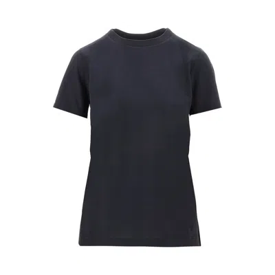 Emporio Armani T-shirt With Logo Embroidery In Blue
