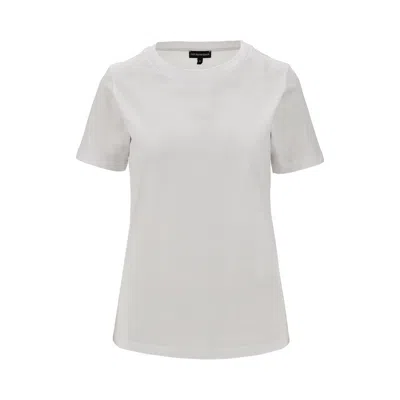Emporio Armani T-shirt With Logo Embroidery In White