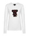 Emporio Armani T-shirt With Round Neck And Long Sleeves In White