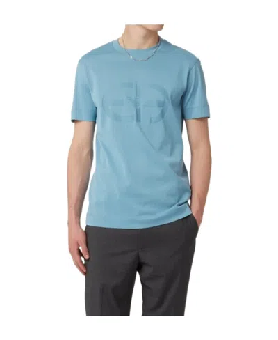 Emporio Armani T-shirt With Round Neck And Short Sleeves In Blue