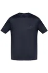 Emporio Armani Logo-embroidered Crew-neck T-shirt In Blue