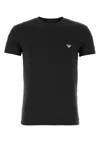 Emporio Armani Official Store Asv T-shirt Aus Jersey-lyocell-mischung Mit Zweifarbigem Mikroadler