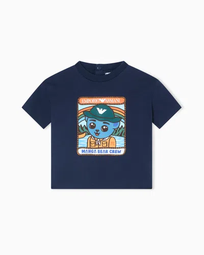Emporio Armani Kids' T-shirts In Blue