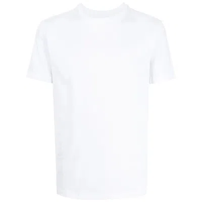 Emporio Armani Cotton T-shirt With Jacquard Logo In White